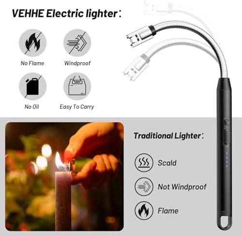 VEHHE Windproof Electric Lighter with 360 Flex Neck