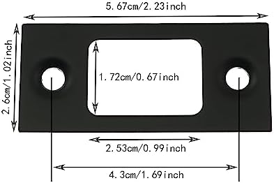 Maxmoral 2-Piece Corner Deadbolt Strike Plate Set