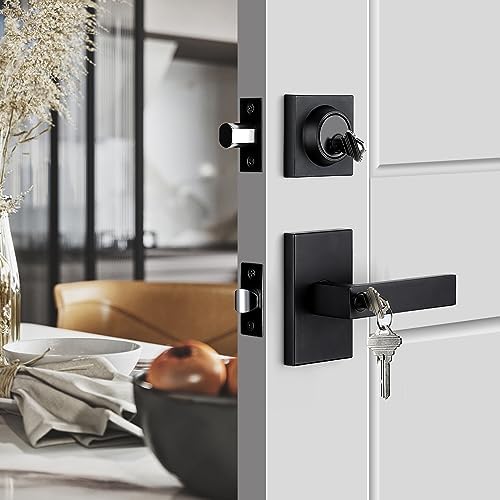 Haidms Black Exterior Door Lock Set