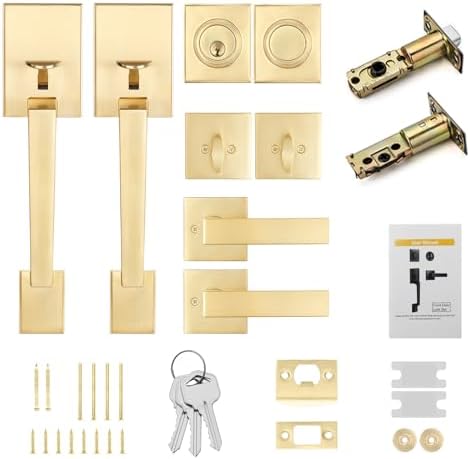 Keep Your Family Safe with the Haidms Gold Double Door Lock Set