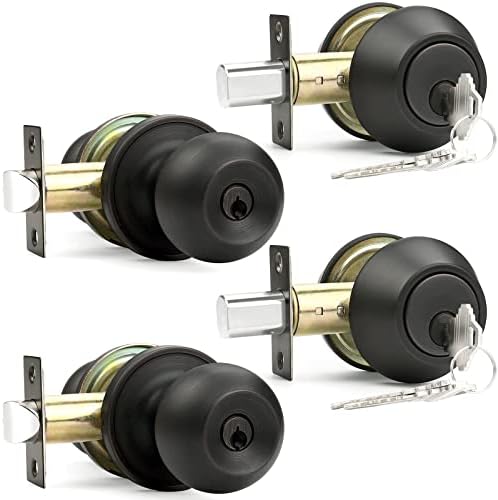 Secure and Modern Door knobs with Oil Rubbed Bronze finish