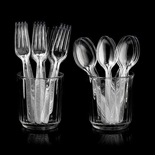 Bulk Plastic Cutlery Set - Heavy Duty Spoons Forks