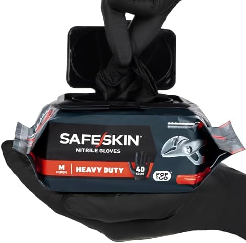 SAFESKIN Heavy Duty Nitrile Disposable Latex Free Gloves