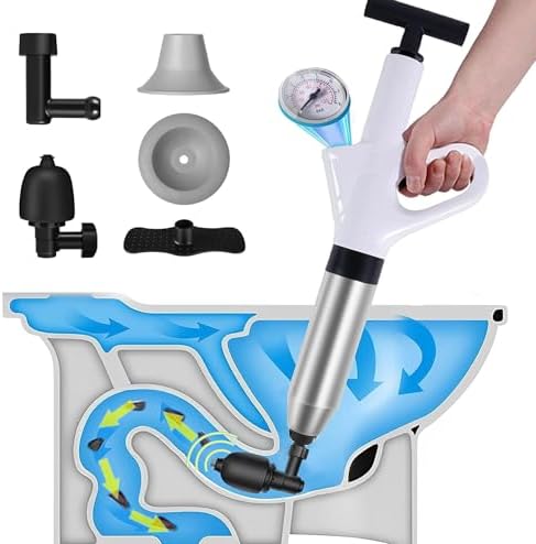 HYPOSFEE Toilet Plunger Stainless Steel DrainUnclogger