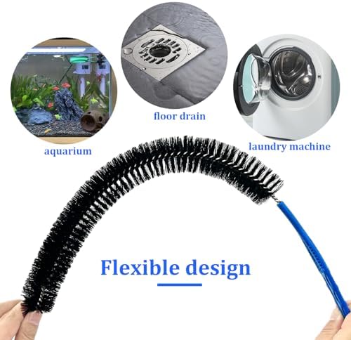 2-Piece Ergonomic Bendable Drain Cleaning Brush for Kitchens homes