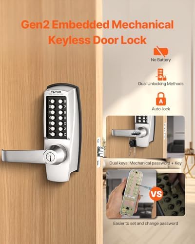 Secure Durable Mechanical Keyless Door Lock