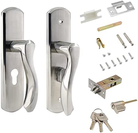Front Door Lock Set - Stainless Steel Secure Door Handle
