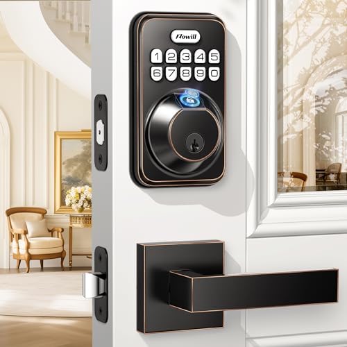 Zowill Fingerprint Door Lock Set - Biometric Entry System with 2 Handles