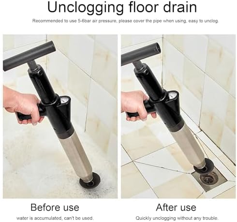 Stainless Steel High-Pressure Toilet Plunger for Efficient Drainage