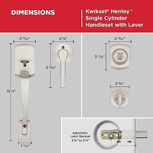 Kwikset Front Door Security System Brass Satin Nickel Includes Deadbolt Handles Keys