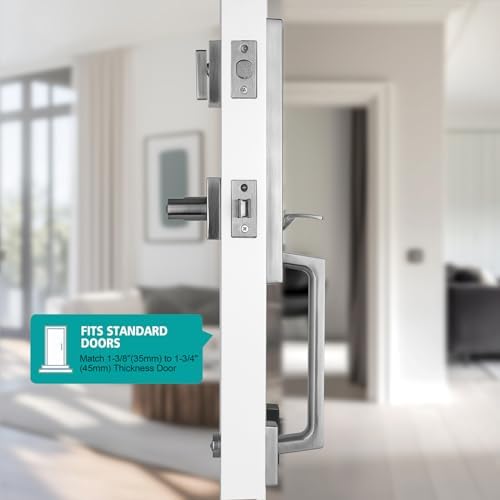 TOGU HS29D Front Door Handle Set with Deadbolt SATIN NICKEL
