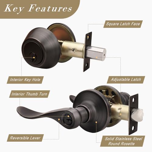 4-Piece Exterior Door Lock Set