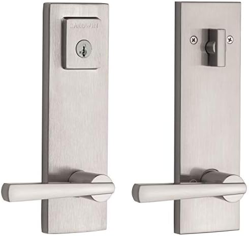 Baldwin Spyglass Front Door Handleset with SmartKey and Satin Nickel Security
