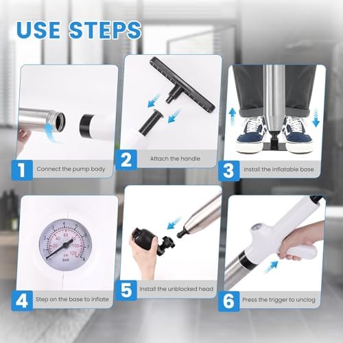 Efficient High-Pressure Toilet Unclogger Kit