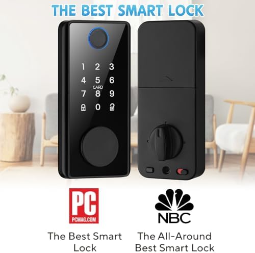 MDHAND Smart Fingerprint Deadbolt Lock Keyless Entry Front Door Security