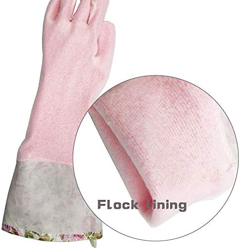 KINGFINGER Reusable Dishwashing Gloves - Latex-Free Waterproof Durable