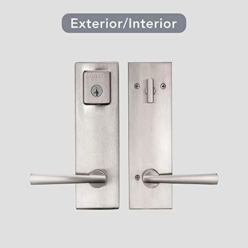 Baldwin Spyglass Front Door Handleset with SmartKey and Satin Nickel Security