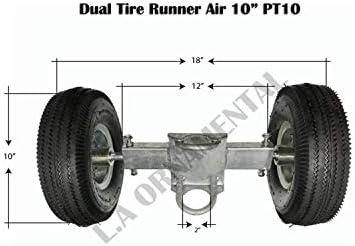 Chain Link Fence Dual Pneumatic Tire PT10 Rolling Gate Carrier