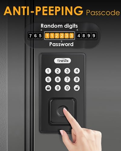 Secure Smart Front Door Lock with Fingerprint Entry App Control