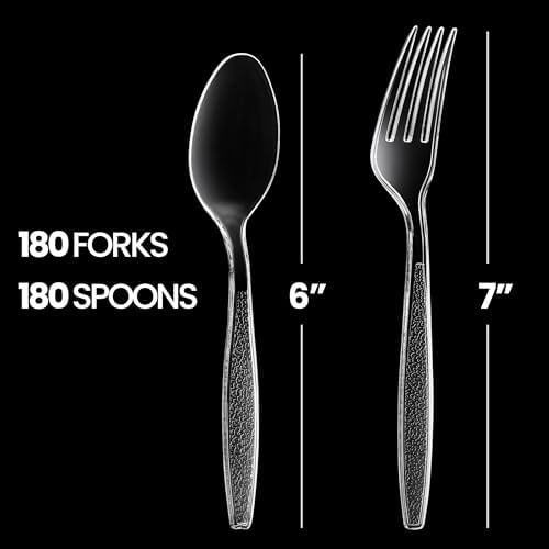 Bulk Plastic Cutlery Set - Heavy Duty Spoons Forks