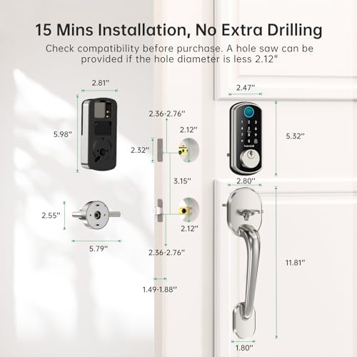 Hornbill Smart WiFi Front Door Lock with Alexa