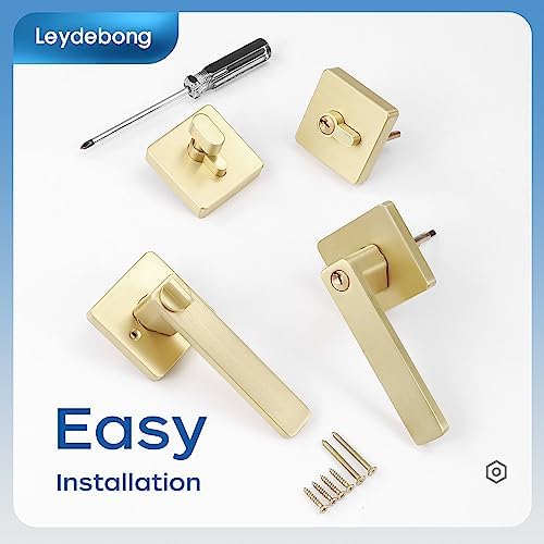 Leydebong 5-Piece Gold Door Handle Set