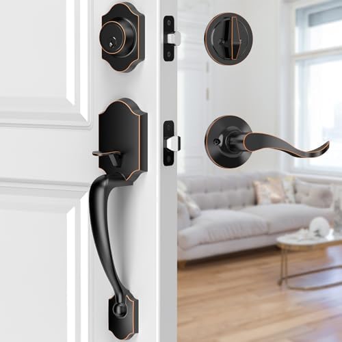 Strong Security Front Door Handle Set