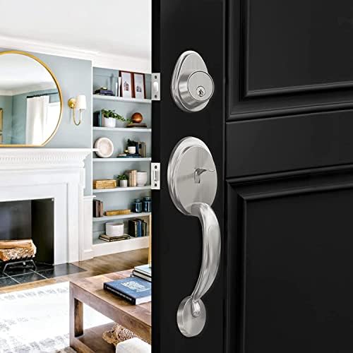 Natsukage Front Door Handle Set with Deadbolt Lever