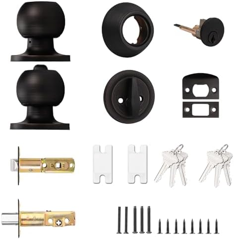 Probrico Oil Rubbed Bronze Door Knobs Set