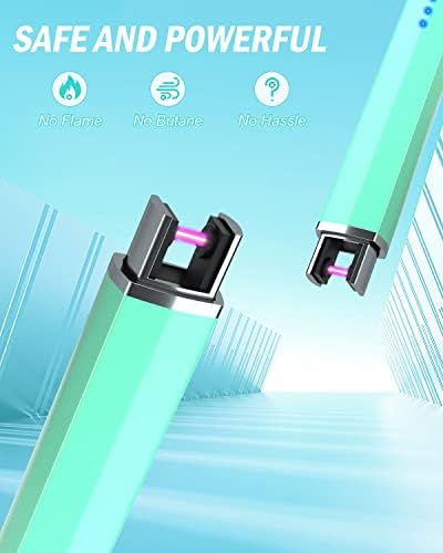 VIBOLA Rechargeable Plug-In Plasma Candle Lighter Windproof Teal Blue