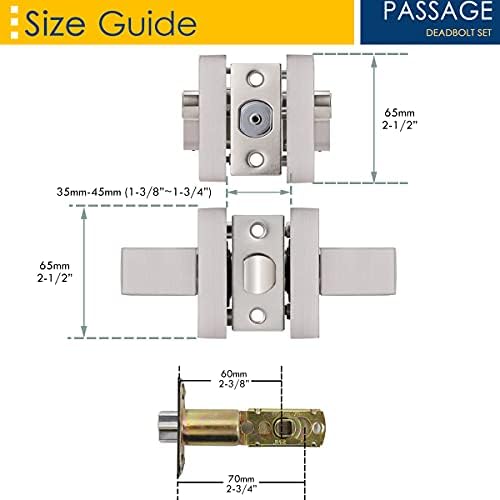 3-Pack Keyed Entry Door Lockset with Deadbolt and Keys