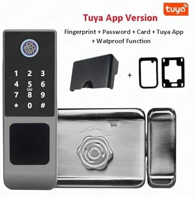 FJZKTEG Outdoor Tuya WiFi Waterproof Smart Door Lock