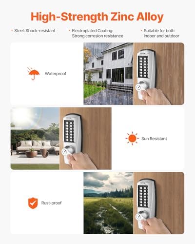 Secure Durable Mechanical Keyless Door Lock