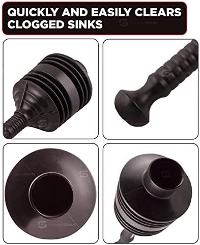 SU3227 Toilet Plunger from Supply Giant Large Bellows for Powerful Unclogging