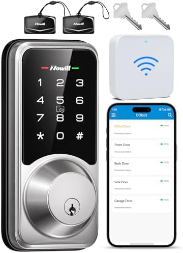 Zowill IntelliSave Smart Deadbolt Lock with Full Hd Touchscreen