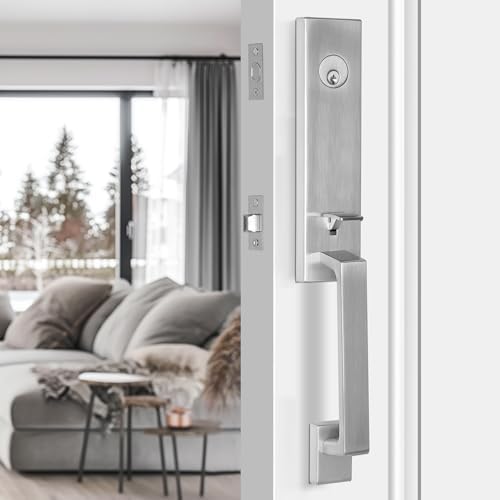TOGU HS29D Front Door Handle Set with Deadbolt SATIN NICKEL