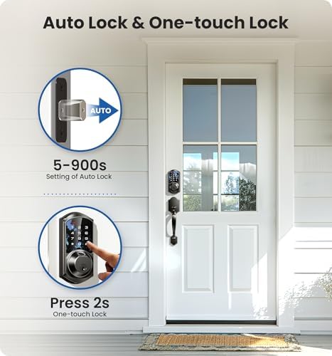 Smart Door Lock with Fingerprint App Unlock for Home Security