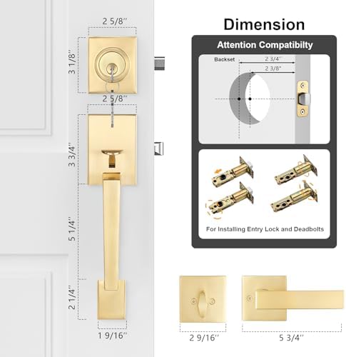 Keep Your Family Safe with the Haidms Gold Double Door Lock Set