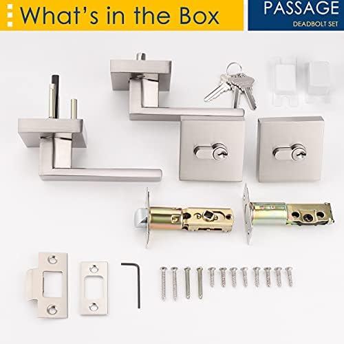 3-Pack Keyed Entry Door Lockset with Deadbolt and Keys