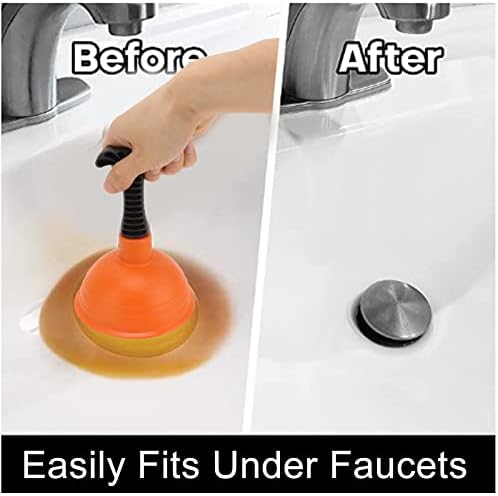 Mini Plunger with Slip Proof Handle for Toilet Bathtub Sink