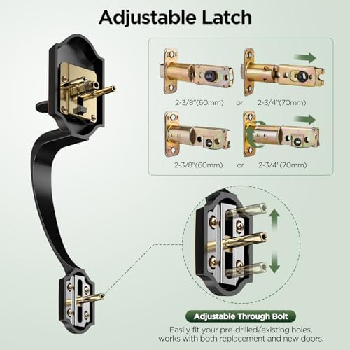 Strong Security Front Door Handle Set