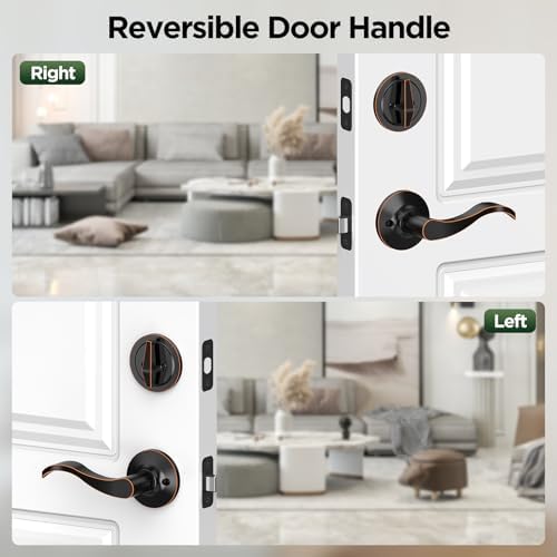 Strong Security Front Door Handle Set