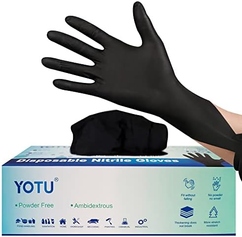 Premium Black Nitrile Latex Gloves X-Large
