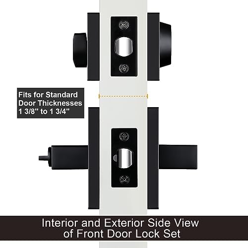 Haidms Black Exterior Door Lock Set