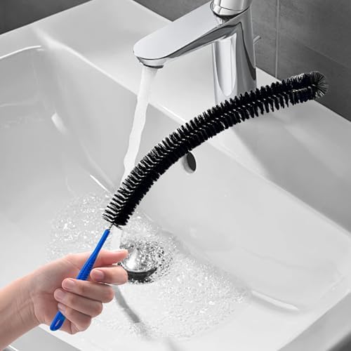 2-Piece Ergonomic Bendable Drain Cleaning Brush for Kitchens homes