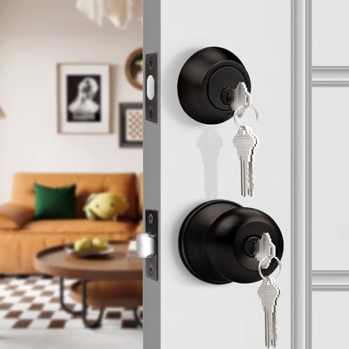 Probrico Oil Rubbed Bronze Door Knobs Set