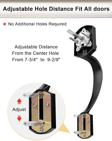Tinewa Matte Black Front Door Handleset with Reversible Lever