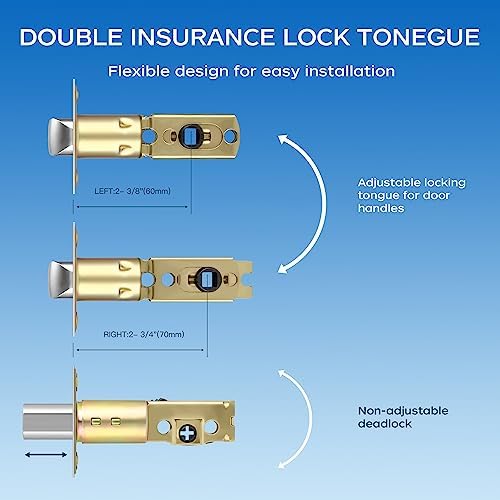 Leydebong 5-Piece Gold Door Handle Set