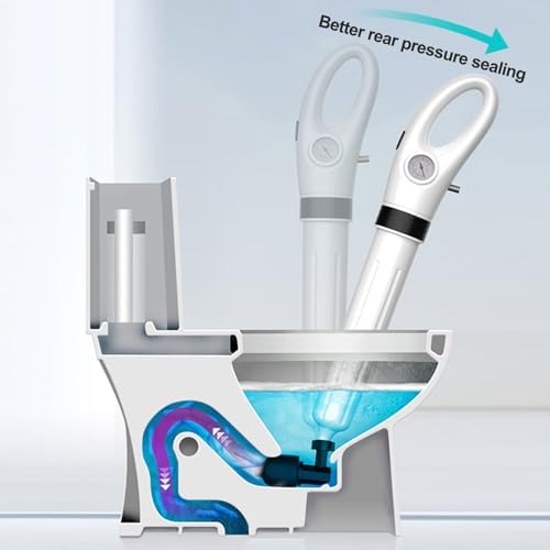 Hesitroad 360 Degree Toilet Plunger with 5 Heads