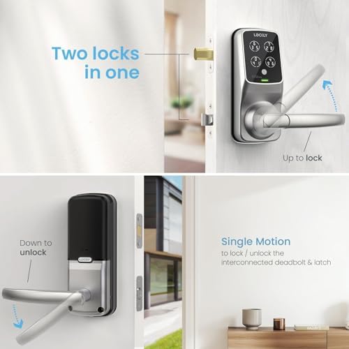 Lockly Interconnected DeadboltLatch Smart Door Lock Set